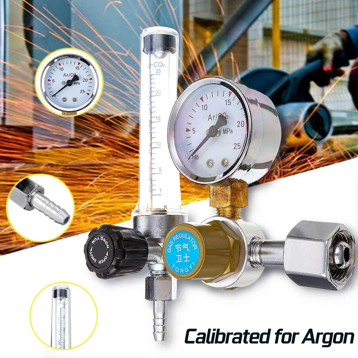 0-25Mpa High Quality Metal Welding Gas Meter Argon CO2 Pressure Flow Regulator MIG MAG Weld Gauge For Power Tool
0-25Mpa High Quality Metal Welding Gas Meter Argon CO2 Pressure Flow Regulator MIG MAG Weld Gauge For Power Tool