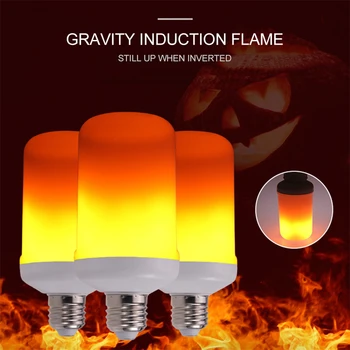 E27 LED Flame Light Simulated Dynamic Flame Effect Bulb Fire Lampara 3 Models Gravity Induction Flickering Emulation Decor Lamp
E27 LED Flame Light Simulated Dynamic Flame Effect Bulb Fire Lampara 3 Models Gravity Induction Flickering Emulation Decor Lamp