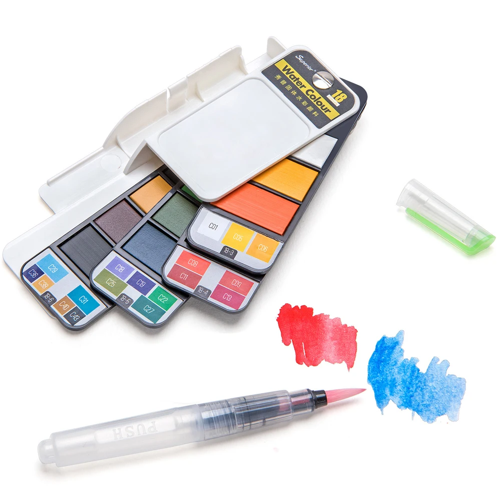 Art Supplies 18/25/33/42 Colors Water Brush Pen For Drawing Vibrant Pigment Solid Water Color Paint Set Portable
Art Supplies 18/25/33/42 Colors Water Brush Pen For Drawing Vibrant Pigment Solid Water Color Paint Set Portable