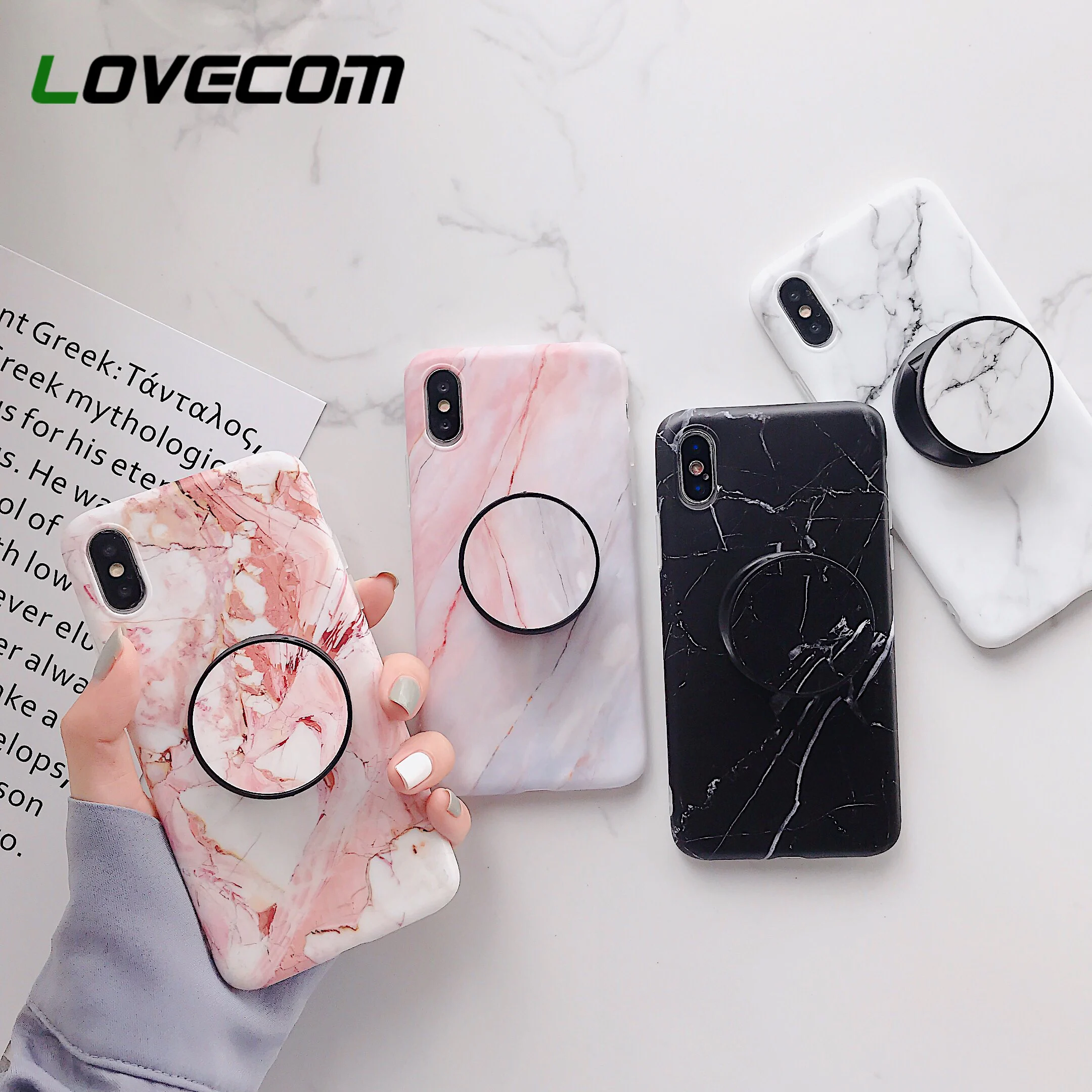 LOVECOM New Marble Case Foldable Kickstand Holder For iPhone X XS Max XR 7 8 Plus For Samsung S10 S8 9 Soft IMD Protector Cover
LOVECOM New Marble Case Foldable Kickstand Holder For iPhone X XS Max XR 7 8 Plus For Samsung S10 S8 9 Soft IMD Protector Cover