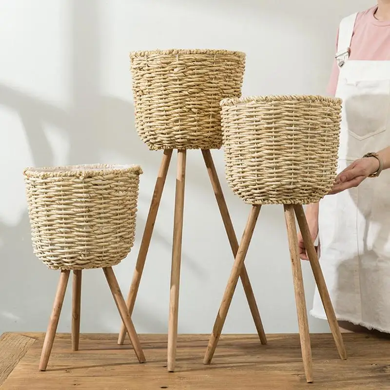 Floor Vase Plant Stand wickerwork Flower Pot Holder Display Potted Rack Rustic Decor
Floor Vase Plant Stand wickerwork Flower Pot Holder Display Potted Rack Rustic Decor