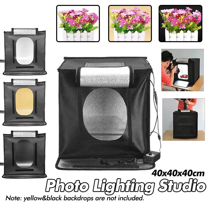 AC100-240v Portable Folding Box Photography Small Studio Box LED Light Box for DSLR Camera Photo Background 40x40x40cm Set
AC100-240v Portable Folding Box Photography Small Studio Box LED Light Box for DSLR Camera Photo Background 40x40x40cm Set