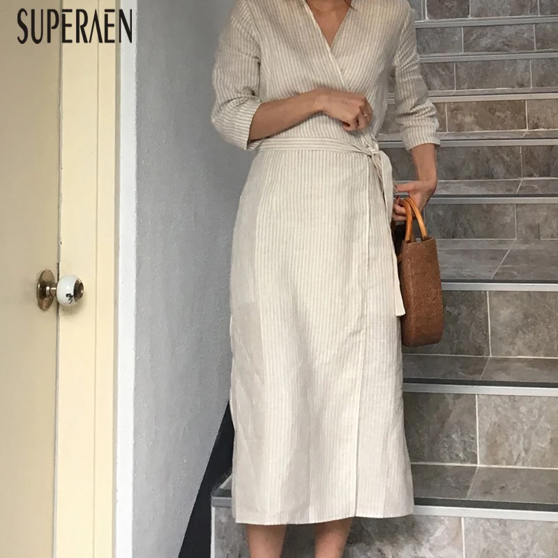 SuperAen Korean Style Women Dress Cotton Wild Casual Fashion Dress Female Summer New 2019 Striped Women Clothing
SuperAen Korean Style Women Dress Cotton Wild Casual Fashion Dress Female Summer New 2019 Striped Women Clothing