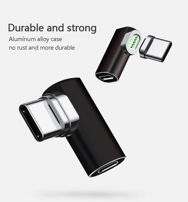 Type C To Type-C Magnetic Elbow Adapter for Macbook Nexus 5X 6P OnePlus 2 3 Fast Charging Magnet USB-C Cable Adapter
Type C To Type-C Magnetic Elbow Adapter for Macbook Nexus 5X 6P OnePlus 2 3 Fast Charging Magnet USB-C Cable Adapter