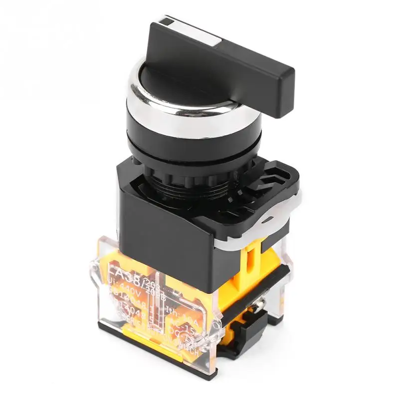 22mm 3 Position Auto Reset Selector Momentary Rotary Switch Long Handle LA38-20BX33
22mm 3 Position Auto Reset Selector Momentary Rotary Switch Long Handle LA38-20BX33