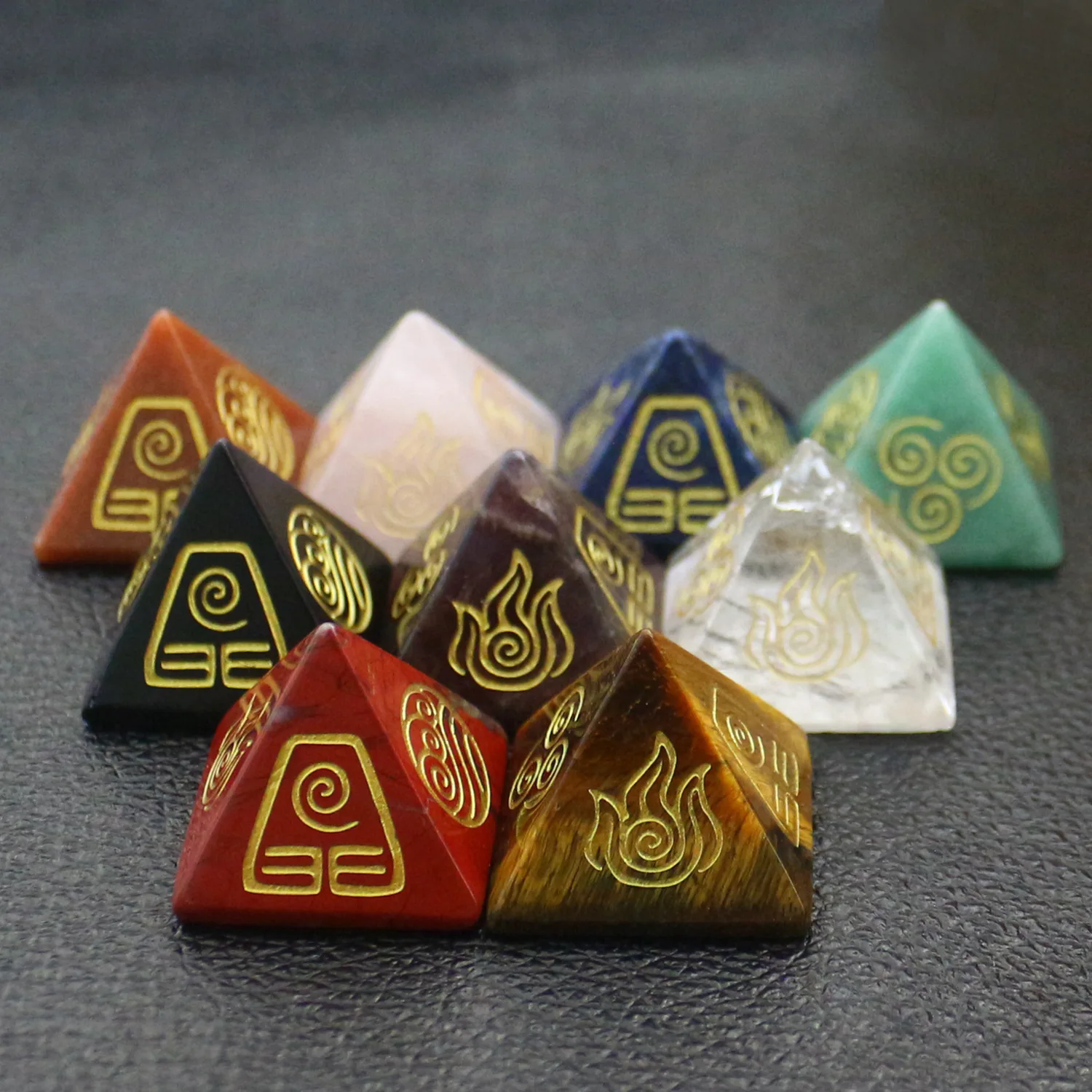 Cones Pyramid Decoration Natural White Crystal Religious Aura Rune Fire Air Water Earth Decoration
Cones Pyramid Decoration Natural White Crystal Religious Aura Rune Fire Air Water Earth Decoration