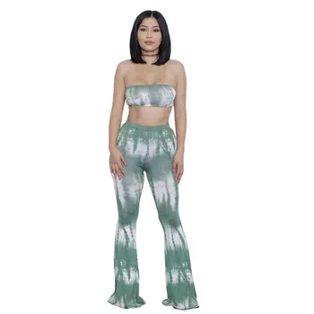 Women Summer Fashion Tie Dye Sleeveless Two-Piece Casual Clothing Set Crop Top Bell-Bottom Pants J3-1 XXL 
Women Summer Fashion Tie Dye Sleeveless Two-Piece Casual Clothing Set Crop Top Bell-Bottom Pants J3-1 XXL