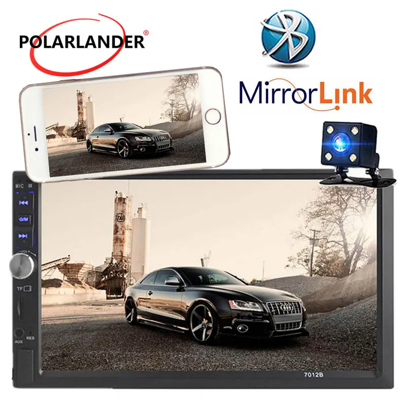 Touch screen 7 inch Car Audio USB SD AUX FM Rearview Camera Car Digital MP5 player Stereo Car Radio Bluetooth 12V Mirror Link
Touch screen 7 inch Car Audio USB SD AUX FM Rearview Camera Car Digital MP5 player Stereo Car Radio Bluetooth 12V Mirror Link