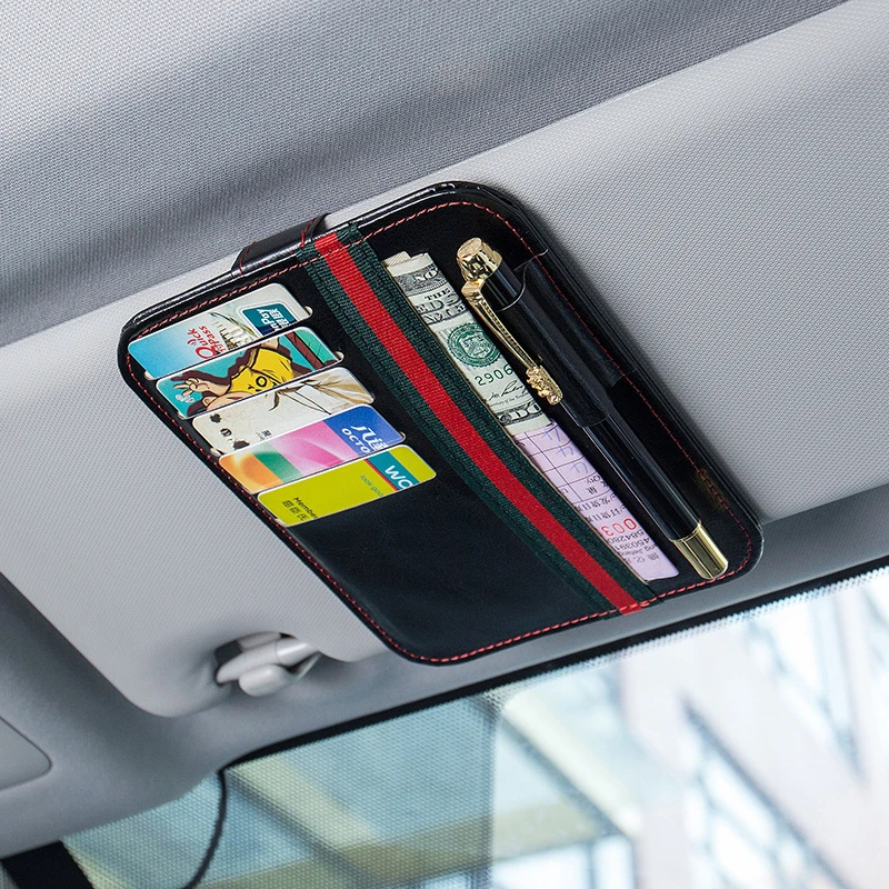 Car Sun Visor Card Holder Leather Car Pen Holder Car Interior With Multi-Function Bill Storage Card Package
Car Sun Visor Card Holder Leather Car Pen Holder Car Interior With Multi-Function Bill Storage Card Package