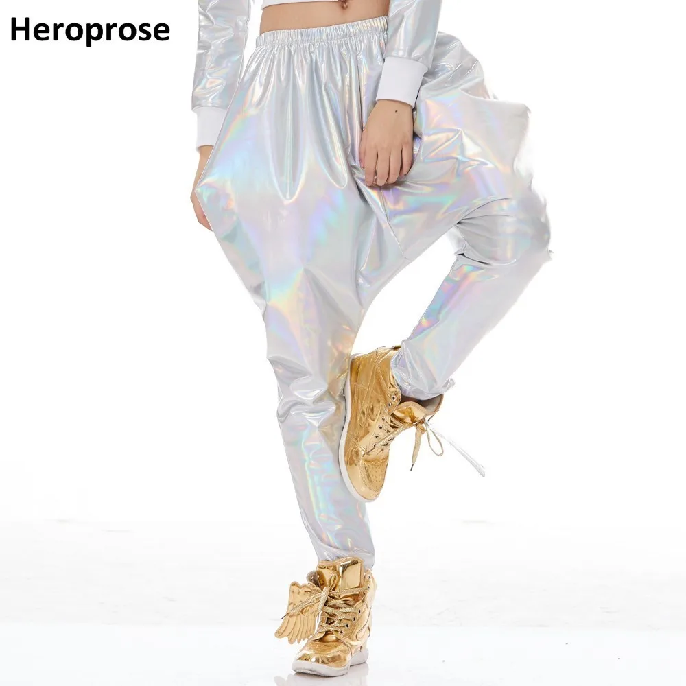Heroprose/брендовые новые модные брюки с большим шаговым швом флуоресцентные белые