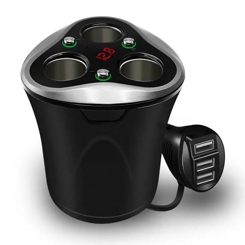 Car Charger 1 for 3 Socket Cigarette Lighter Splitter Multifunctional Mobile Phone 3 USB Car Charger Adapter Cupped Plug
Car Charger 1 for 3 Socket Cigarette Lighter Splitter Multifunctional Mobile Phone 3 USB Car Charger Adapter Cupped Plug