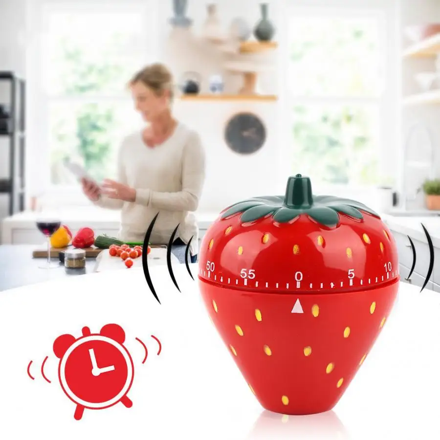 Creative Strawberry Shaped 60 Minutes Kitchen Timer Mechanical Time Reminder Countdown Lovely Fruit Kitchen Timer Tools
Creative Strawberry Shaped 60 Minutes Kitchen Timer Mechanical Time Reminder Countdown Lovely Fruit Kitchen Timer Tools