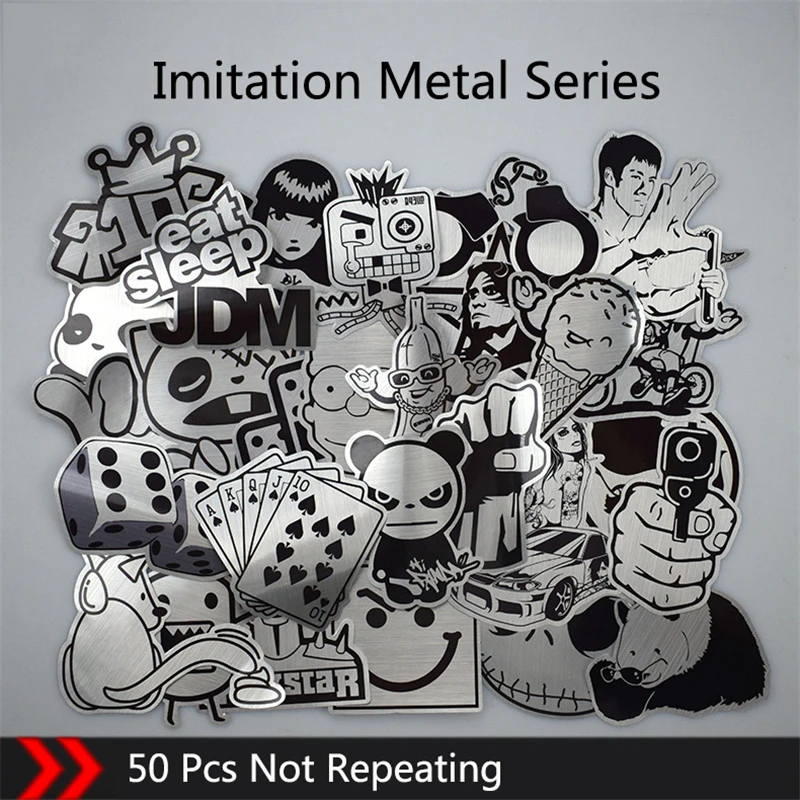 50Pcs Classic Sticker Toys for Children Imitation Metal Kpop Kids Stickers DIY Car Laptop Fridge Graffiti Decals Sticker Stikee
50Pcs Classic Sticker Toys for Children Imitation Metal Kpop Kids Stickers DIY Car Laptop Fridge Graffiti Decals Sticker Stikee