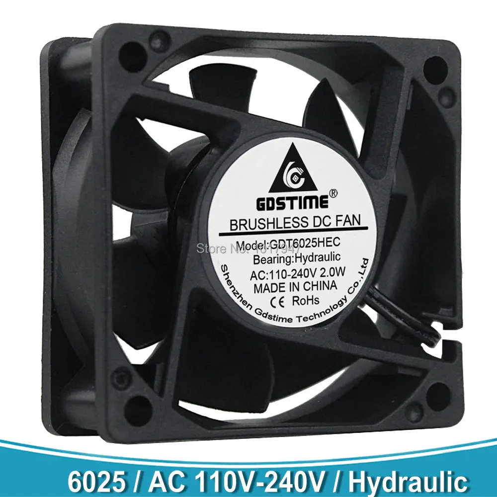 2PCS Gdstime AC 110V 115V 220V 240V 2 Wires Hydraulic Bearing EC Brushless Cooling Fan 60mm 60x60x25mm 6cm
2PCS Gdstime AC 110V 115V 220V 240V 2 Wires Hydraulic Bearing EC Brushless Cooling Fan 60mm 60x60x25mm 6cm