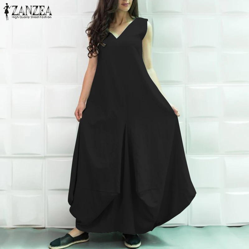 Sexy V Neck Party Dresses Women's Maxi Dress ZANZEA 2019 Women Sundress Female Sleeveless Sarafans Vestidos Elegant Robe Femme
Sexy V Neck Party Dresses Women's Maxi Dress ZANZEA 2019 Women Sundress Female Sleeveless Sarafans Vestidos Elegant Robe Femme