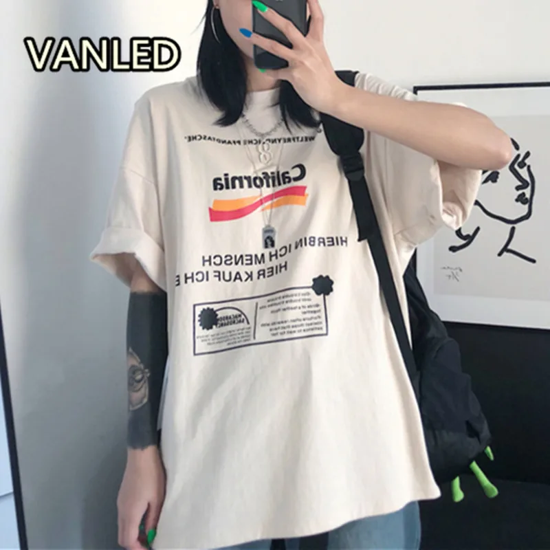 New Letter Print Short Sleeve O Neck Women T-shirt Vintage Harajuku Fashion Casual Summer Tees Pullovers
New Letter Print Short Sleeve O Neck Women T-shirt Vintage Harajuku Fashion Casual Summer Tees Pullovers