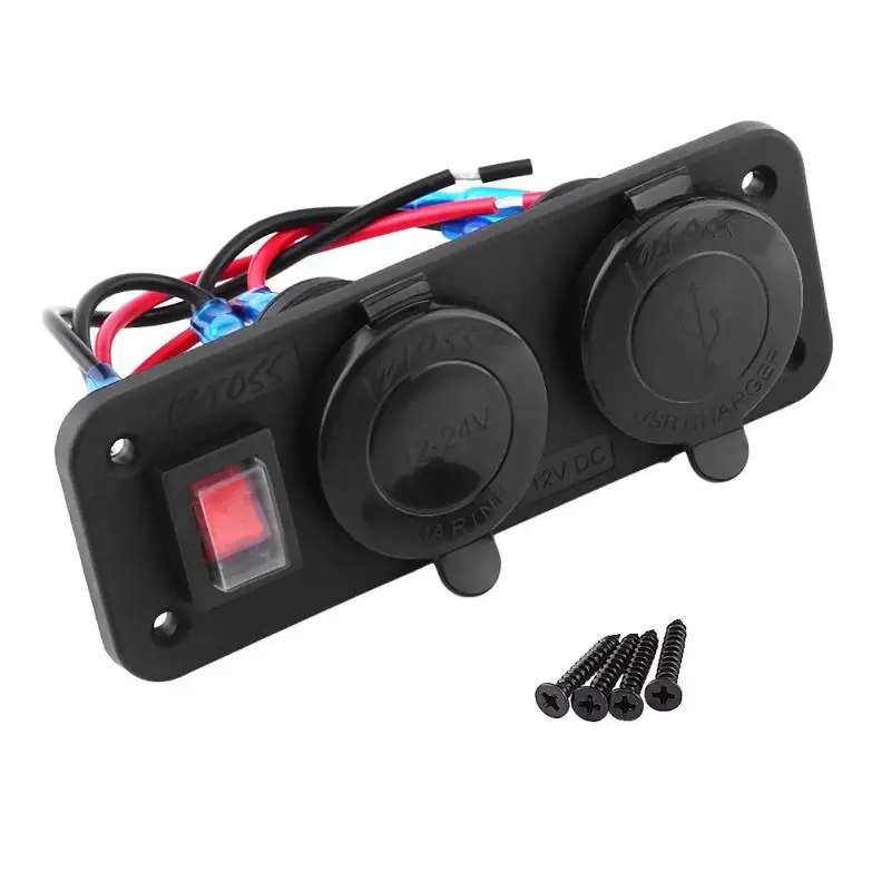 1Pcs USB Charger Power Supply with Switch Control For Ship Yacht RV Truck 12-24V PA66 Waterproof Sockets Motorcycle accessories
1Pcs USB Charger Power Supply with Switch Control For Ship Yacht RV Truck 12-24V PA66 Waterproof Sockets Motorcycle accessories