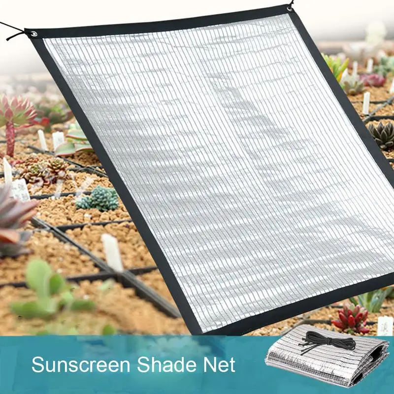 Summer Aluminum Foil Reflected Anti-UV Sunshade Net Plant Greenhouse Cover Outdoor Garden Sunscreen Sunblock Shade Cloth Net
Summer Aluminum Foil Reflected Anti-UV Sunshade Net Plant Greenhouse Cover Outdoor Garden Sunscreen Sunblock Shade Cloth Net