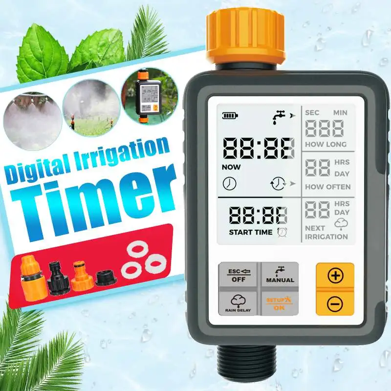 Garden Automatic Watering Timer LCD Electronic irrigation Controllers Water Timer Home Digital Intelligence Watering System
Garden Automatic Watering Timer LCD Electronic irrigation Controllers Water Timer Home Digital Intelligence Watering System