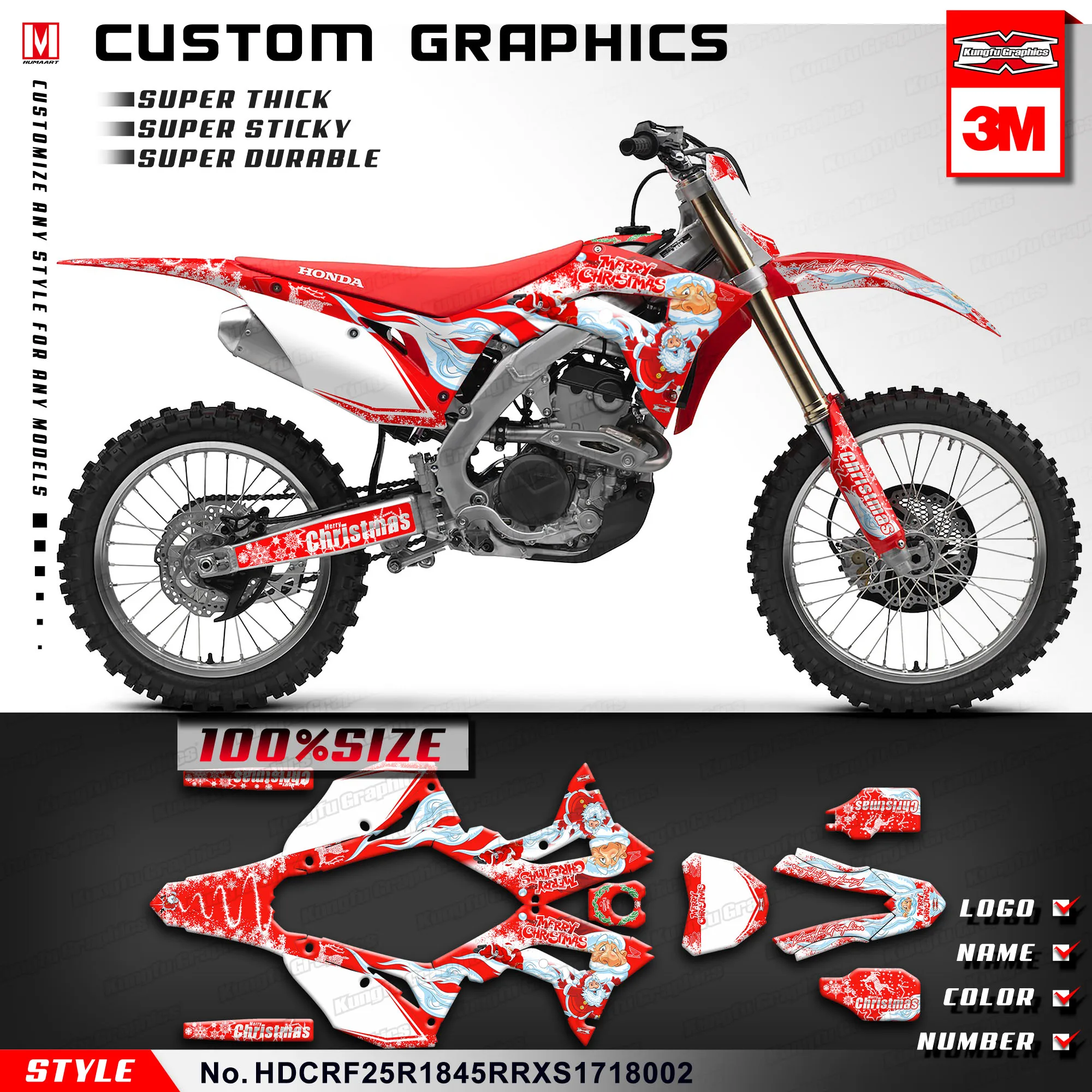 KUNGFU GRAPHICS Motocross Stickers Decals Vinyl Kit for Honda CRF250R CRF 250R CRF450R Supermoto CRF 450 R CRF450RX 2017 2018
KUNGFU GRAPHICS Motocross Stickers Decals Vinyl Kit for Honda CRF250R CRF 250R CRF450R Supermoto CRF 450 R CRF450RX 2017 2018