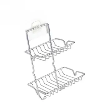 2-Layer Stainless Steel Soap Rack Dish Soaps Storage Tray w/ Hooks for Bathroom Anti-rust Soap Storage Organizers Rack
2-Layer Stainless Steel Soap Rack Dish Soaps Storage Tray w/ Hooks for Bathroom Anti-rust Soap Storage Organizers Rack
