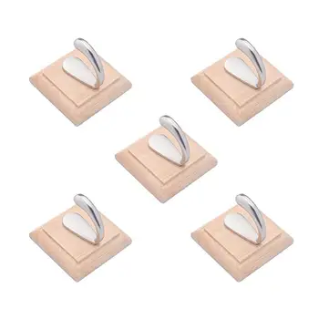 5pcs Reusable Wooden Sticky Heavy Duty No Nail Adhesive Towel Hooks for Office Kitchen
5pcs Reusable Wooden Sticky Heavy Duty No Nail Adhesive Towel Hooks for Office Kitchen