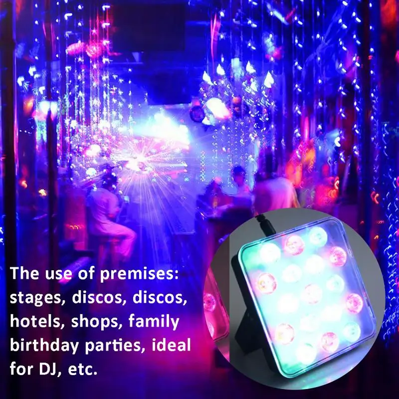 17LED Par Light Remote Control Full Color Stage Light KTV Wedding Spotlight Background Ambience Effect Light
17LED Par Light Remote Control Full Color Stage Light KTV Wedding Spotlight Background Ambience Effect Light