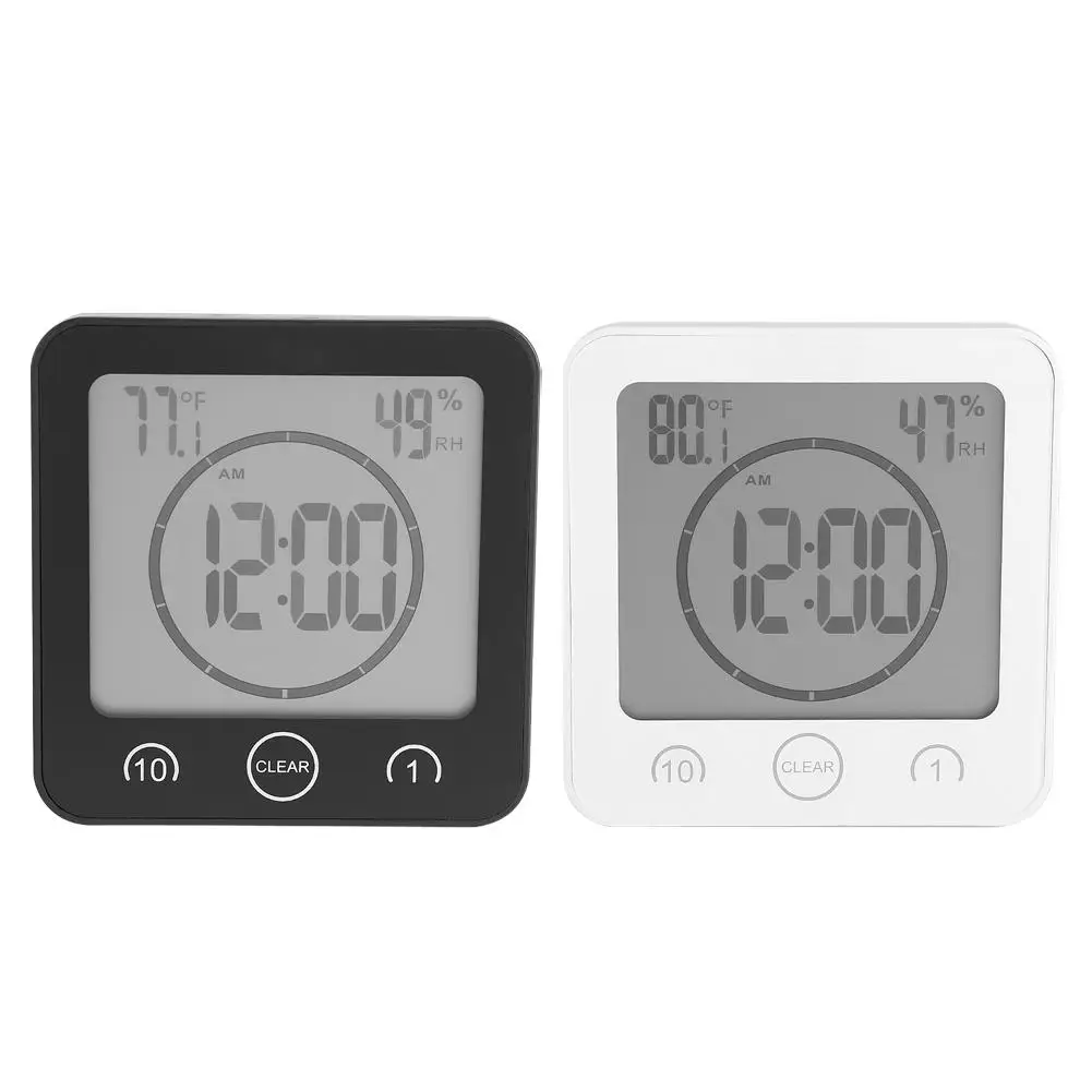 Waterproof Bathroom Timer Wall Clock Digital LCD Thermometer Hygrometer Timer with Suction Cup
Waterproof Bathroom Timer Wall Clock Digital LCD Thermometer Hygrometer Timer with Suction Cup