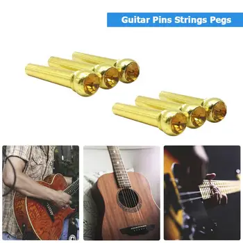 6pcs Pure Copper Brass Guitar Bridge Pins Acoustic Guitar Strings Nail Pegs Endpin with Crystal Guitar Parts Accessories
6pcs Pure Copper Brass Guitar Bridge Pins Acoustic Guitar Strings Nail Pegs Endpin with Crystal Guitar Parts Accessories