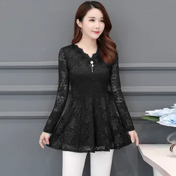 Spring Autumn Elegant V-neck Long Sleeve Women Lace Blouse Shirts Crochet Tops Blusas Plus Size Women Clothing
Spring Autumn Elegant V-neck Long Sleeve Women Lace Blouse Shirts Crochet Tops Blusas Plus Size Women Clothing