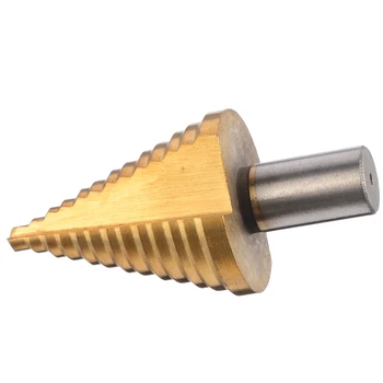 Mayitr 5-35MM Titanium Step Drill Bit Cone HSS Steel Step Drill Bit Hole Cutter For Woodworking Metal Drilling Tool
Mayitr 5-35MM Titanium Step Drill Bit Cone HSS Steel Step Drill Bit Hole Cutter For Woodworking Metal Drilling Tool