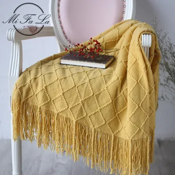 127*210cm Cashmere-Like Plaid Home Decoration Nordic Style Casual Knitted Blanket with Tassel Blankets for Beds Sofa Cover koc
127*210cm Cashmere-Like Plaid Home Decoration Nordic Style Casual Knitted Blanket with Tassel Blankets for Beds Sofa Cover koc