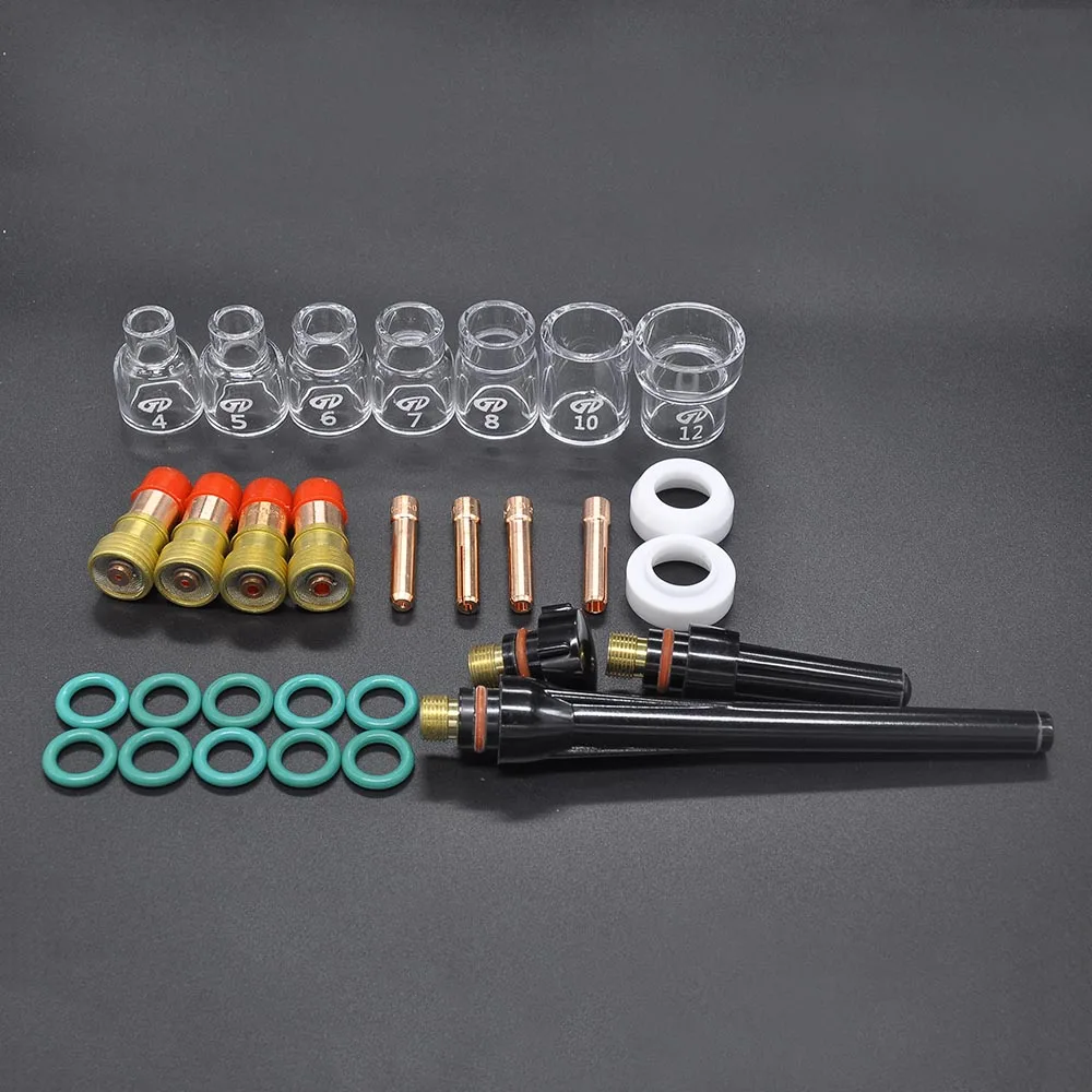 30pcs Practical TIG Welding Kit Torch Stubby Tig Gas Len Glass Cup Tungsten Needle for WP17/18/26 Mayitr Welding Accessories
30pcs Practical TIG Welding Kit Torch Stubby Tig Gas Len Glass Cup Tungsten Needle for WP17/18/26 Mayitr Welding Accessories