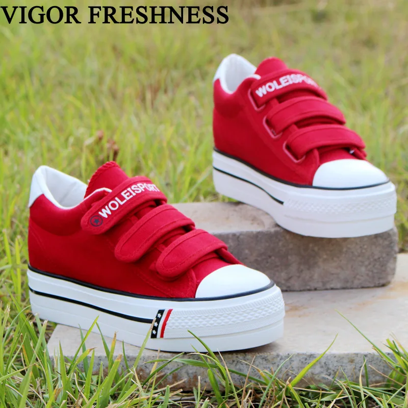 VIGOR FRESHNESS 6CM Women's Canvas Shoes Vulcanize Spring Sneakers Height Increasing Shoes Women Autumn Tennis Shoes WY342
VIGOR FRESHNESS 6CM Women's Canvas Shoes Vulcanize Spring Sneakers Height Increasing Shoes Women Autumn Tennis Shoes WY342