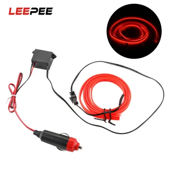 LEEPEE 1M Car 12V LED Cold Lights Atmosphere Lamp Interior Decoration Auto Lamps Flexible Neon EL Wire Car styling Light Strips
LEEPEE 1M Car 12V LED Cold Lights Atmosphere Lamp Interior Decoration Auto Lamps Flexible Neon EL Wire Car styling Light Strips