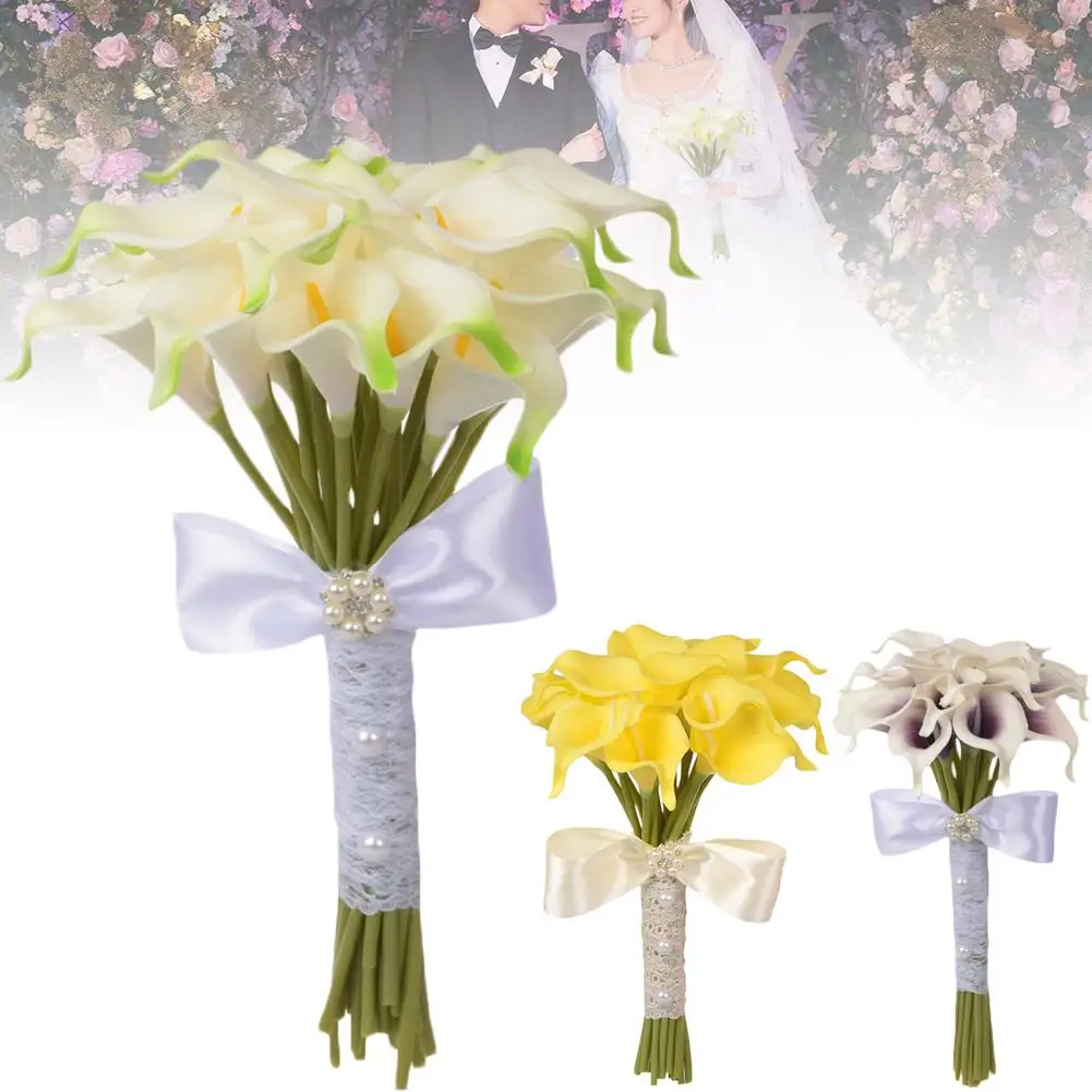 Artificial Flower Upscale Wedding Decoration Bride Holding Bouquet Calla PE Simulation Flower Innovative Wedding Supplies
Artificial Flower Upscale Wedding Decoration Bride Holding Bouquet Calla PE Simulation Flower Innovative Wedding Supplies