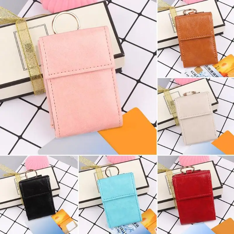Vintage Women Solid Portable PU Leather Business Card Holder Bags Solid Color Keychain RFID Foldable Purse 6 Colors
Vintage Women Solid Portable PU Leather Business Card Holder Bags Solid Color Keychain RFID Foldable Purse 6 Colors