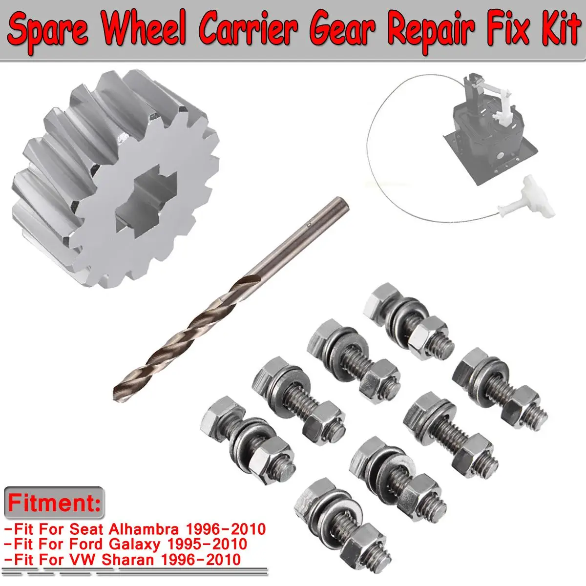 CNC Aluminium Universal Car Spare Wheel Carrier Gear Repair For Fix Kit For Ford For Galaxy For Seat Alhambra For VW Sharan
CNC Aluminium Universal Car Spare Wheel Carrier Gear Repair For Fix Kit For Ford For Galaxy For Seat Alhambra For VW Sharan