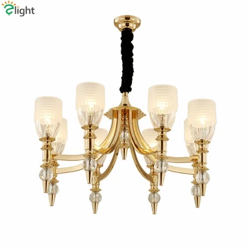 American Luxury Gold Metal Led Chandelier Foyer Lustre Luminarie E14 Chandelier Lighting Indoor Fixutres Lamparas
American Luxury Gold Metal Led Chandelier Foyer Lustre Luminarie E14 Chandelier Lighting Indoor Fixutres Lamparas