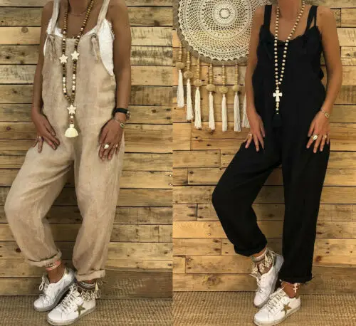 New Fashion Women Jumpsuit Romper Dungarees Sleeveless Overall Loose Solid Jumpsuits Casual Female Loose Linen Overalls Clothes
New Fashion Women Jumpsuit Romper Dungarees Sleeveless Overall Loose Solid Jumpsuits Casual Female Loose Linen Overalls Clothes