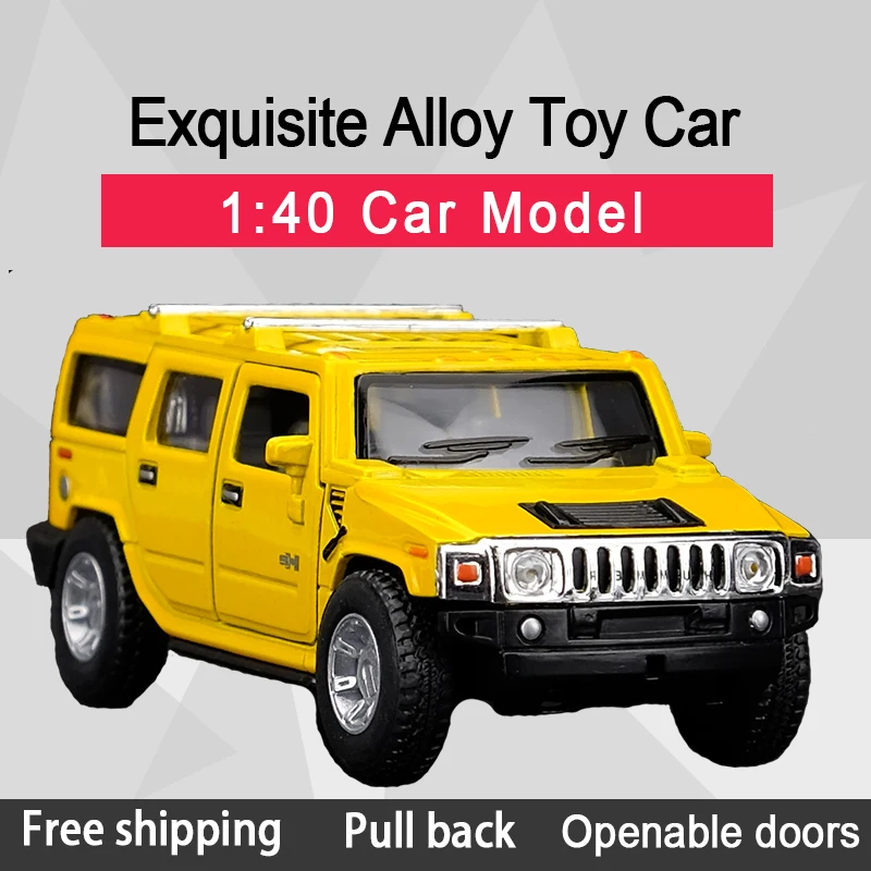 Kinsmart 1:40 H2 SUV Alloy Diecast Car Model Toy With Pull Back For Kids Gifts Toy Collection
Kinsmart 1:40 H2 SUV Alloy Diecast Car Model Toy With Pull Back For Kids Gifts Toy Collection