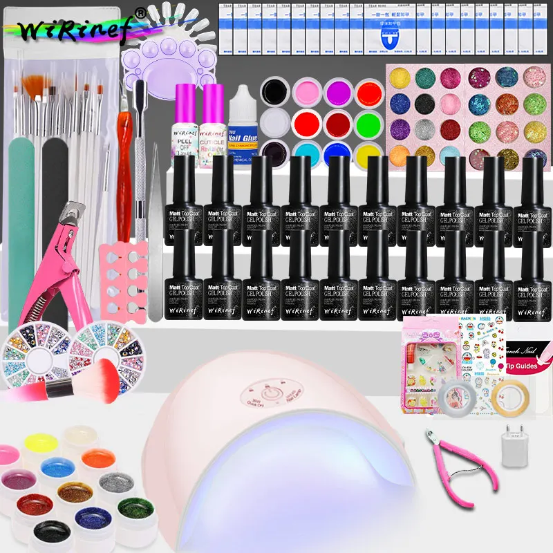 WiRinef Nail Art Set UV LED Lamp Dryer & DIY Polish Gel Nail Series Colors Varnish Lacquer Manicure File Sanding Kit
WiRinef Nail Art Set UV LED Lamp Dryer & DIY Polish Gel Nail Series Colors Varnish Lacquer Manicure File Sanding Kit