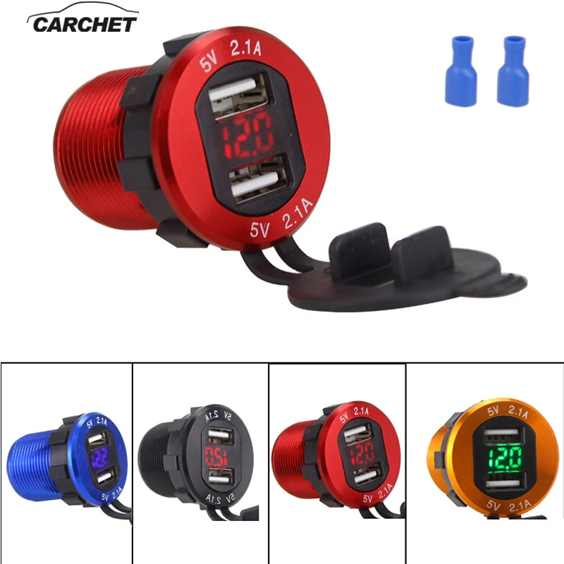 CARCHET 12-30V Car Charging Socket with LCD Voltage Display Motor Vehicle General Charger Dual USB Vehicle Charging Universal
CARCHET 12-30V Car Charging Socket with LCD Voltage Display Motor Vehicle General Charger Dual USB Vehicle Charging Universal