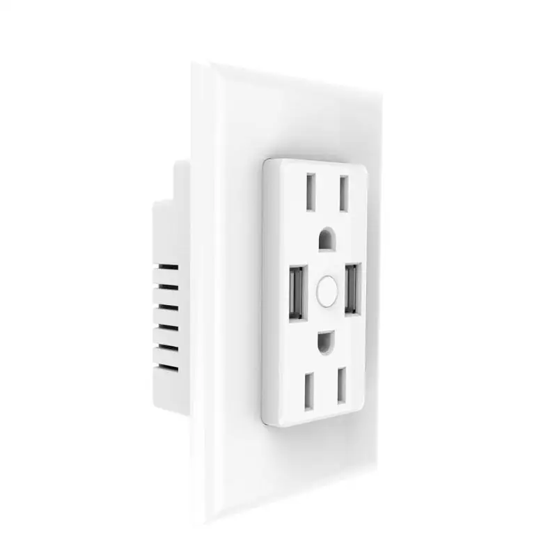 Smart WiFi Wall Socket Outlet Wireless In-Wall Light Timing Switch Plate Socket Works Home WiFi Wall Socket Outlet 5V/2.4A
Smart WiFi Wall Socket Outlet Wireless In-Wall Light Timing Switch Plate Socket Works Home WiFi Wall Socket Outlet 5V/2.4A