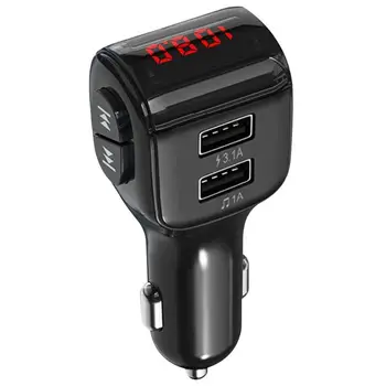 12V-24V Mini Car Bluetooth 5.0 FM Transmitter Handsfree Car Kit MP3 Player with Voice Prompt Function Dual USB Ports Car Charger
12V-24V Mini Car Bluetooth 5.0 FM Transmitter Handsfree Car Kit MP3 Player with Voice Prompt Function Dual USB Ports Car Charger