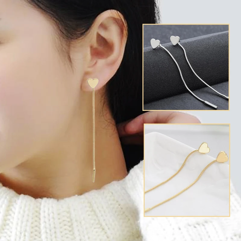 Women Silver Beautiful Long Tassel Gifts Unique Heart For Women Jewelry 1Pair Party Geometry Chain Drop Earrings Golden
Women Silver Beautiful Long Tassel Gifts Unique Heart For Women Jewelry 1Pair Party Geometry Chain Drop Earrings Golden