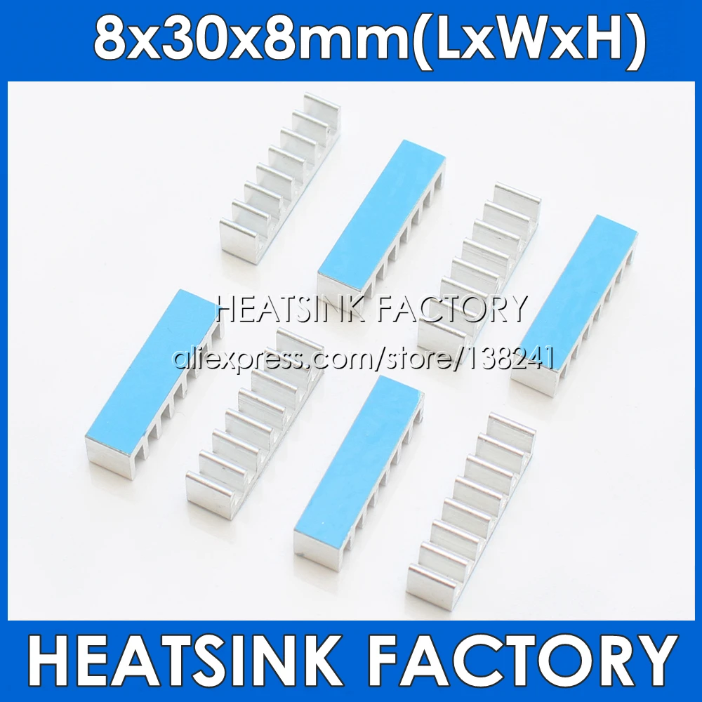 HEATSINK FACTORY 12pcs DIP Chip Cooler Radiator Aluminum Heat Sink 8x30x8mm Heatsink Radiator With Thermal Pad Applied
HEATSINK FACTORY 12pcs DIP Chip Cooler Radiator Aluminum Heat Sink 8x30x8mm Heatsink Radiator With Thermal Pad Applied