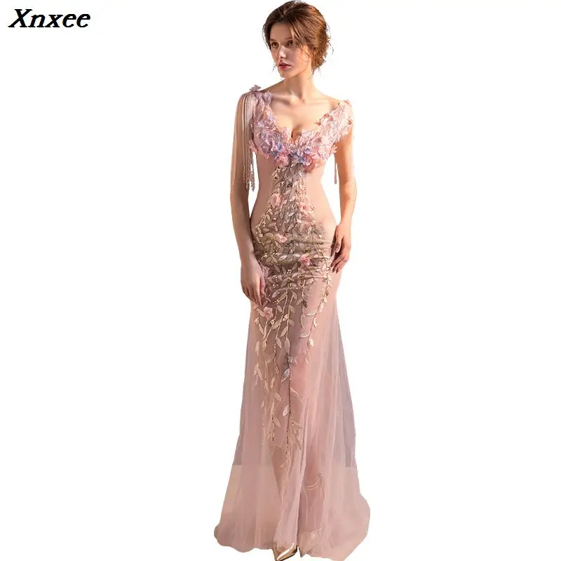 Xnxee Mesh Lace Flower Embroidery &Tassel Slim Sexy Perspective Teenage Women's Long Party Dress Xnxee
Xnxee Mesh Lace Flower Embroidery &Tassel Slim Sexy Perspective Teenage Women's Long Party Dress Xnxee