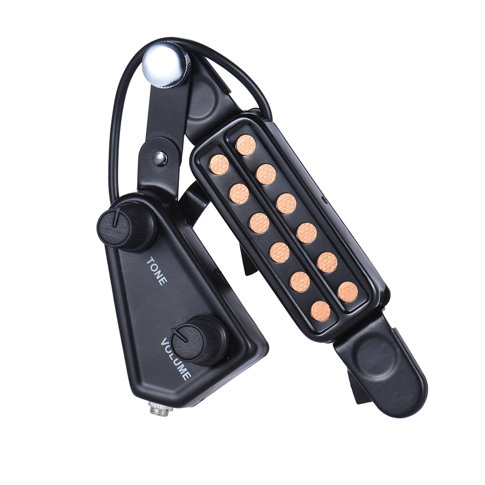 12-hole Acoustic Guitar Sound Hole Pickup Magnetic Transducer with Tone Volume Controller Audio Cable
12-hole Acoustic Guitar Sound Hole Pickup Magnetic Transducer with Tone Volume Controller Audio Cable