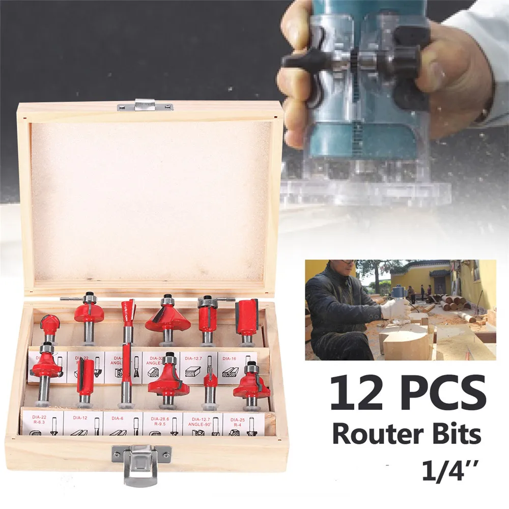 12Pcs 6.5mm Woodworking Tools Hexagon Router Bits Set Tungsten Carbide 1/4 1/2 Inch Shank for Wood Milling Cutter Set
12Pcs 6.5mm Woodworking Tools Hexagon Router Bits Set Tungsten Carbide 1/4 1/2 Inch Shank for Wood Milling Cutter Set